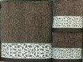 Комплект полотенец Дамаск коричневый 70х140-1шт., 34х75-2шт.