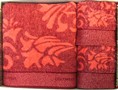 Комплект полотенец Декор красный 70х140-1шт., 34х75-2шт.