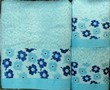 Комплект полотенец Флора синий 70х140-1шт., 34х75-2шт.