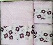Комплект полотенец Флора розовый 70х140-1шт., 34х75-2шт.