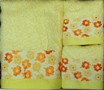 Комплект полотенец Флора желтый 70х140-1шт., 34х75-2шт.